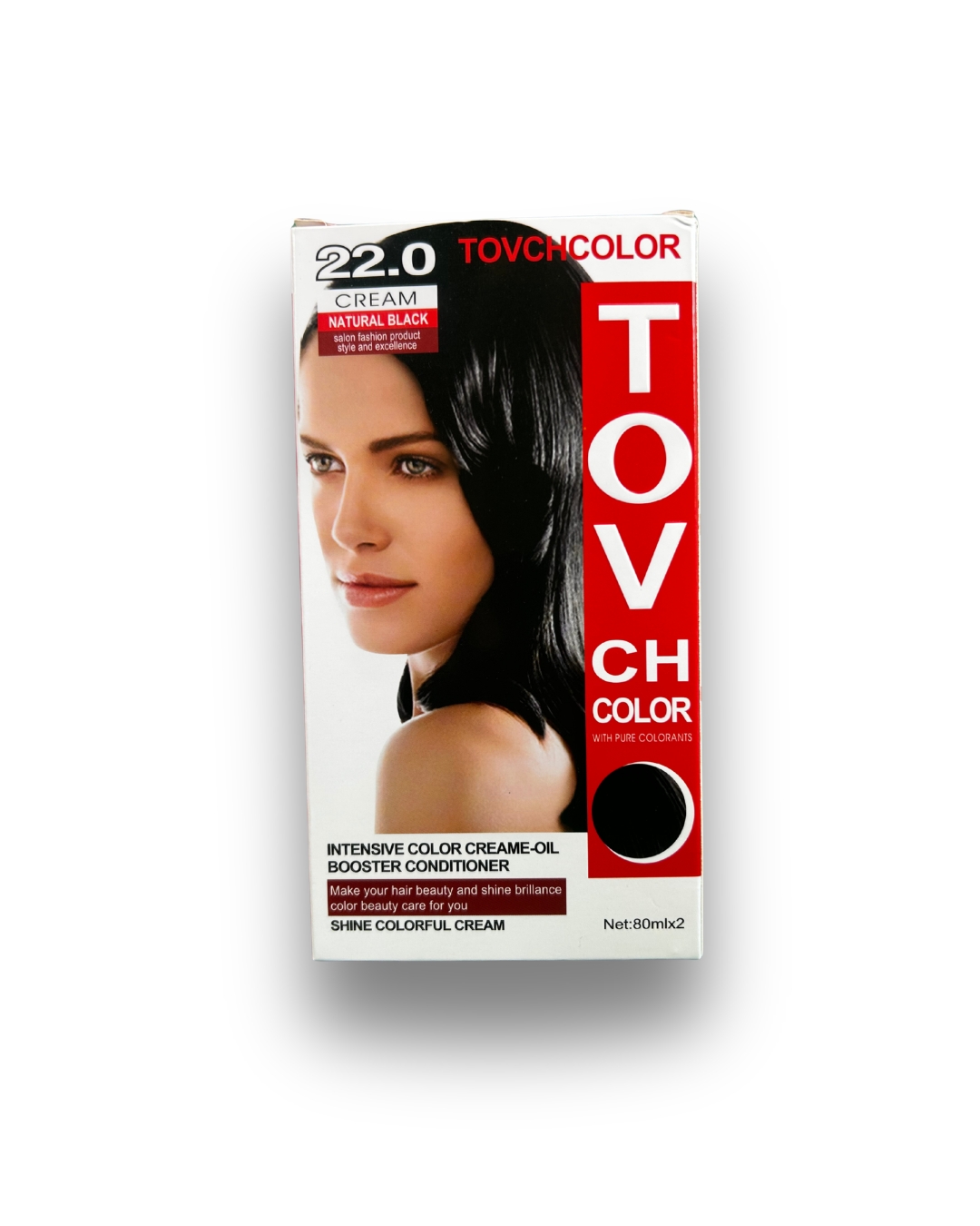 Embalagem com 12 tintas pretas para cabelo